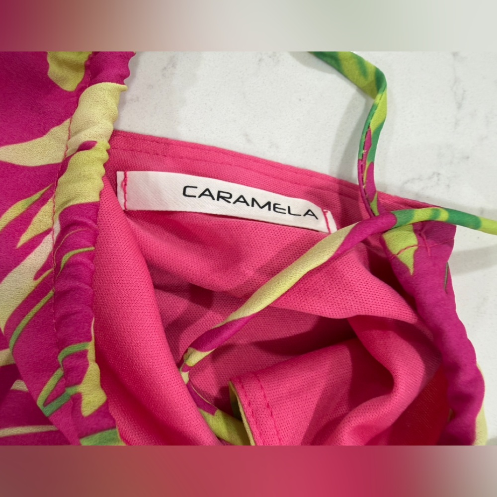 Tropical Pink and Green Maxi Dress - Picture 4 of 6